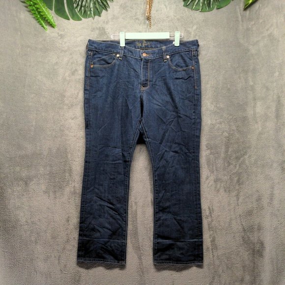 The Flirt Denim - The Flirt Women Jeans Mid Rise Bootcut Leg Blue Dark Wash W:38 L:30